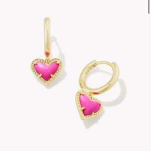 Kendra Scott Neon Pink Ari Huggies
